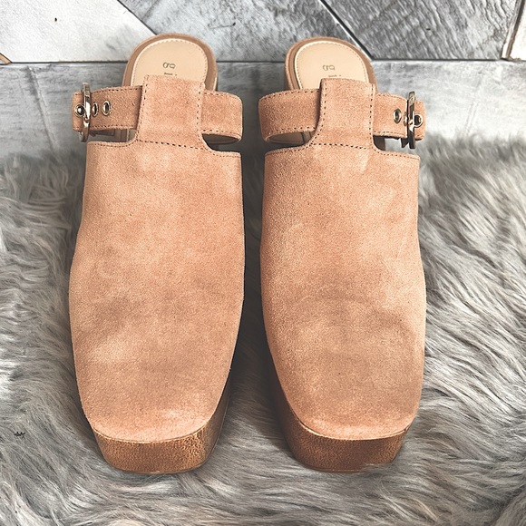 GIANNI BINI SOTELO BUCKLE DETAIL SUEDE PLATFORM CLOGS. SIZE 8.5M - Picture 8 of 12